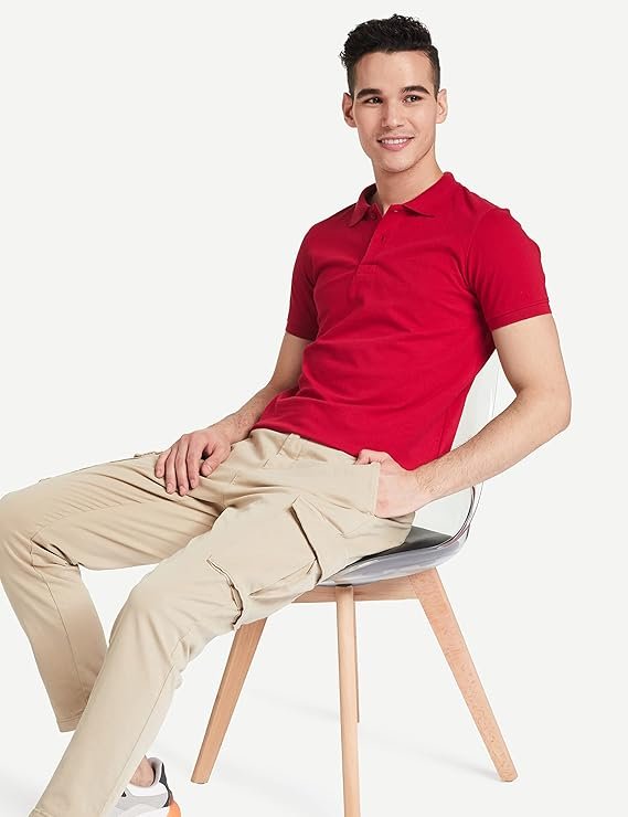 Solid Cotton Rich Polo T Shirt - Image 4