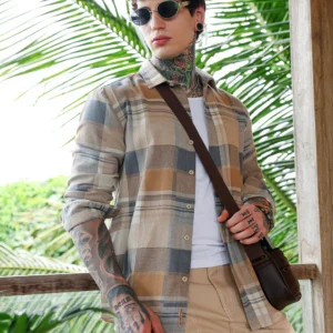 Gradient-Plaid Regular Shirt